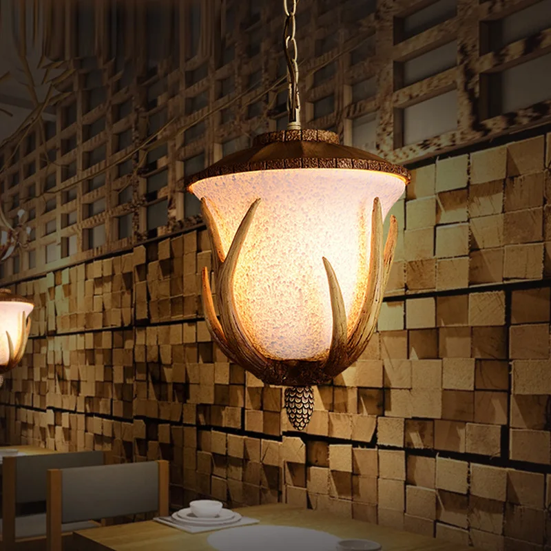 ヴィンテージDIY樹脂枝角電球ランプ壁取り付け用燭台ランプ