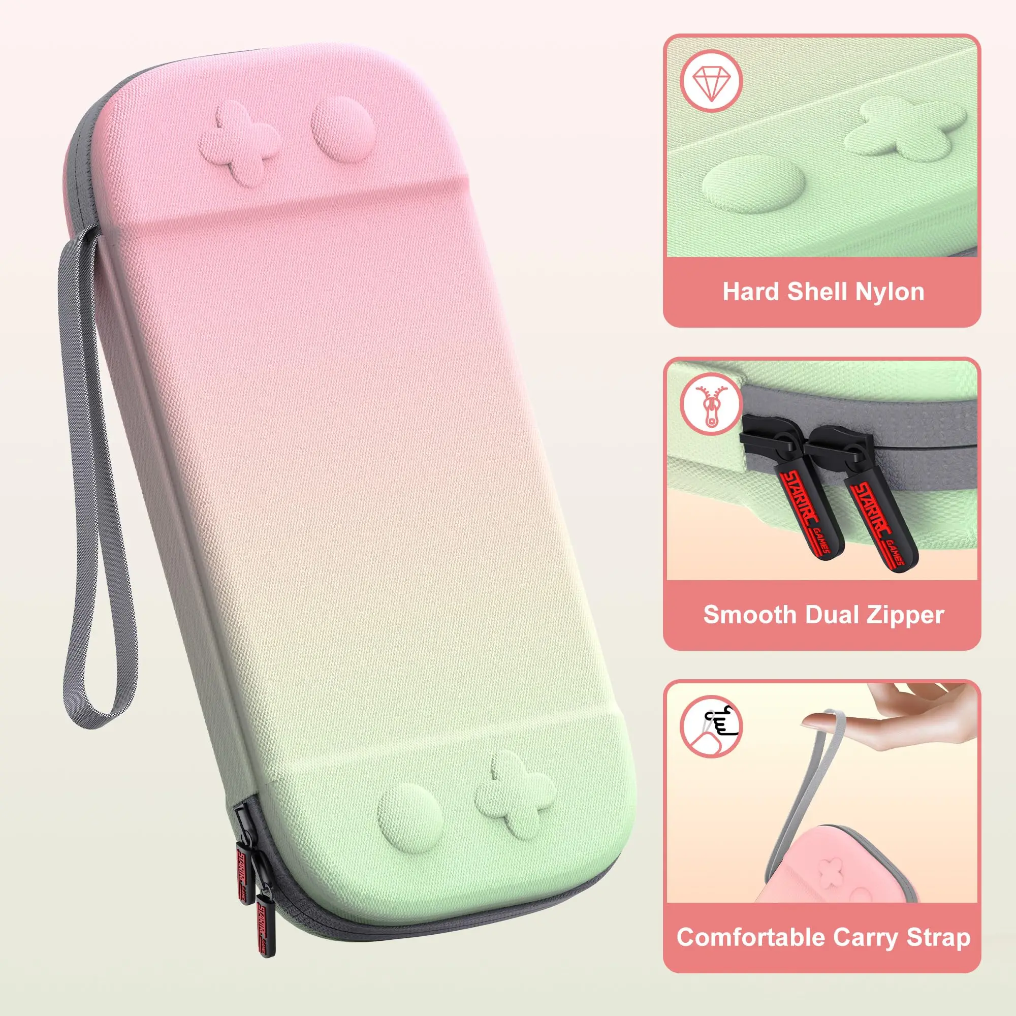 product laudtec slim carrying case for switch 2 2025 travel hard shell case with 12 game card slots protective bag-6