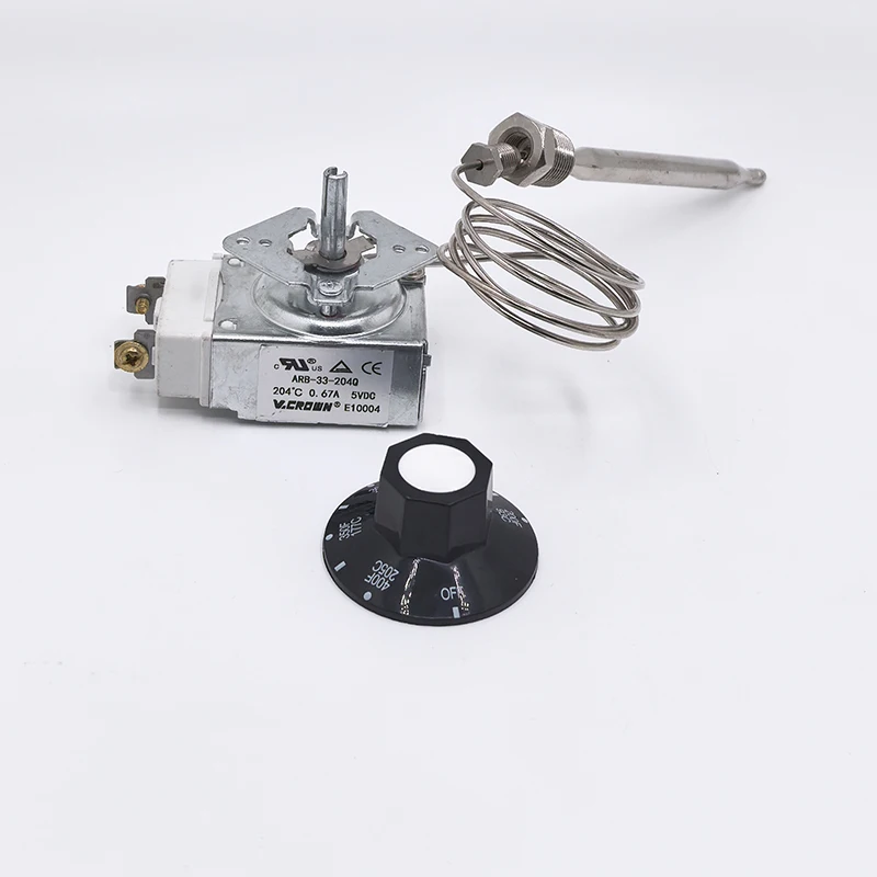 Deep Frying Fryer Accessories Control 204°/400°F 1/4" MNPT RX-1-36 Thermostat With Knob for Pitco 60125401 Fryer Replacement