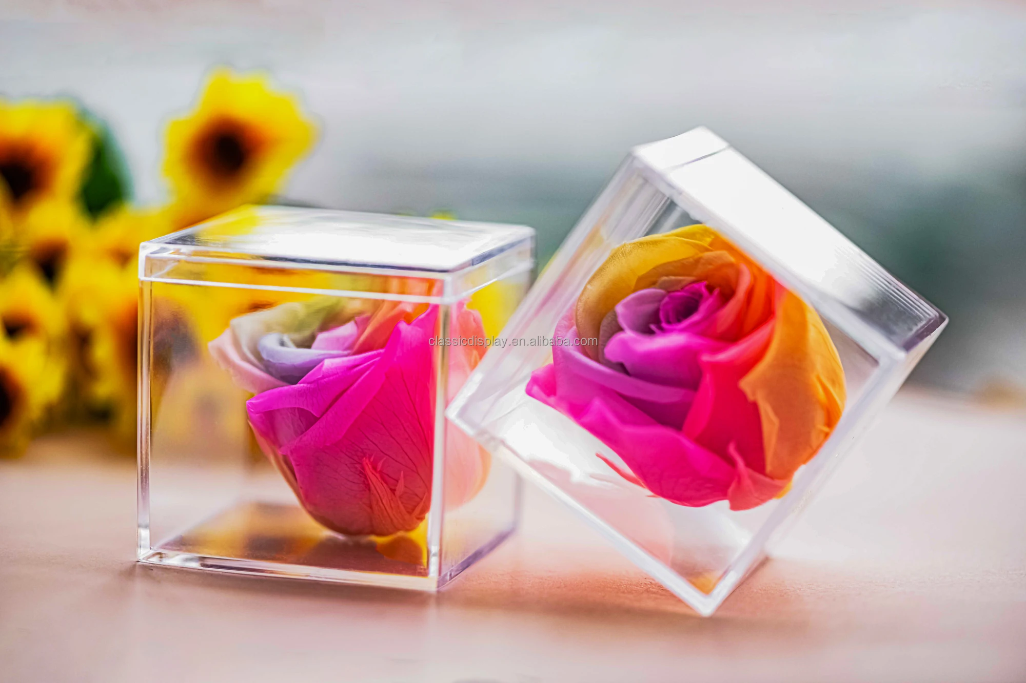 Acrylic Candy Box Favor Mini Acryl Square Storage Container Clear