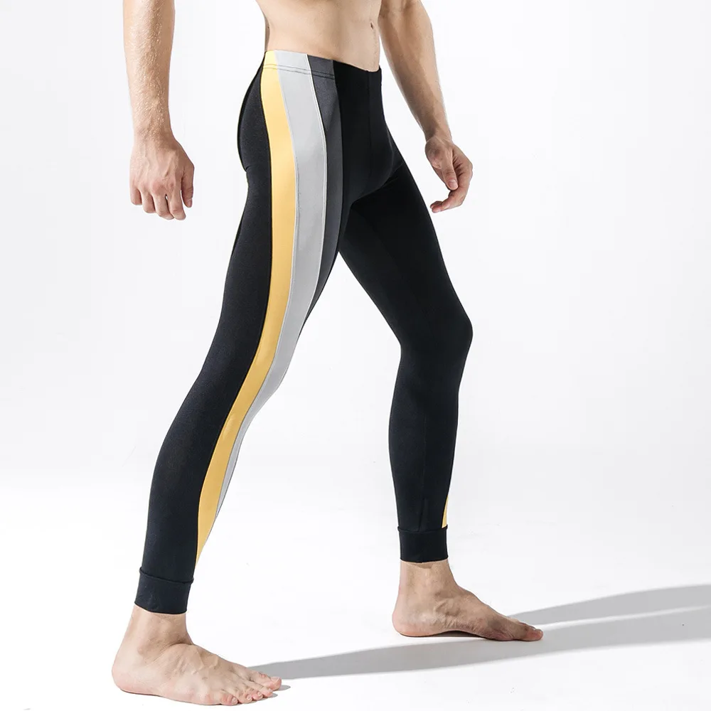 New Gym Leggings Men Stretchy Training 
