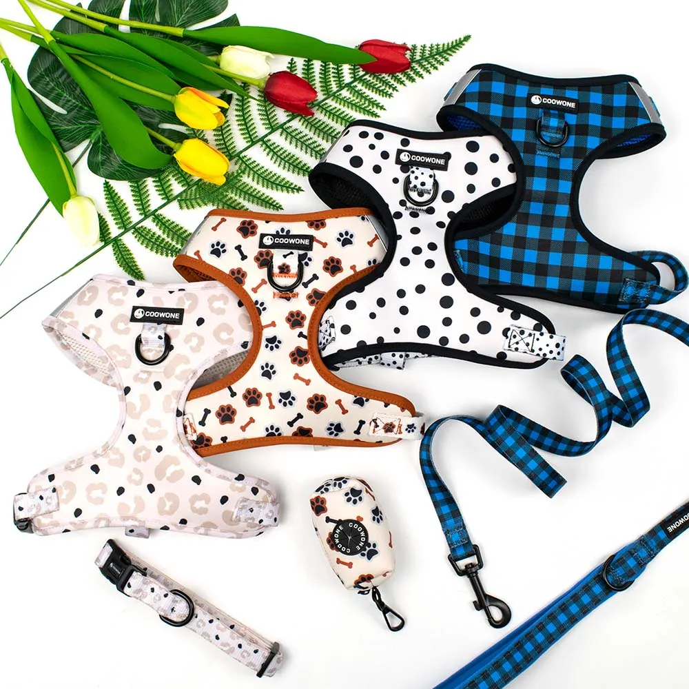 Popular Modern Dog Harness Set Custom Personalized Pet Dog Collars And