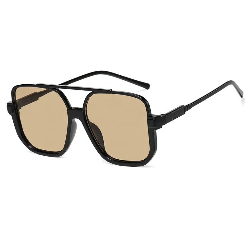 Double Beam Lower Half Frame AHHARO square Fashion Sunglasses Temperament Net Red Street Shot