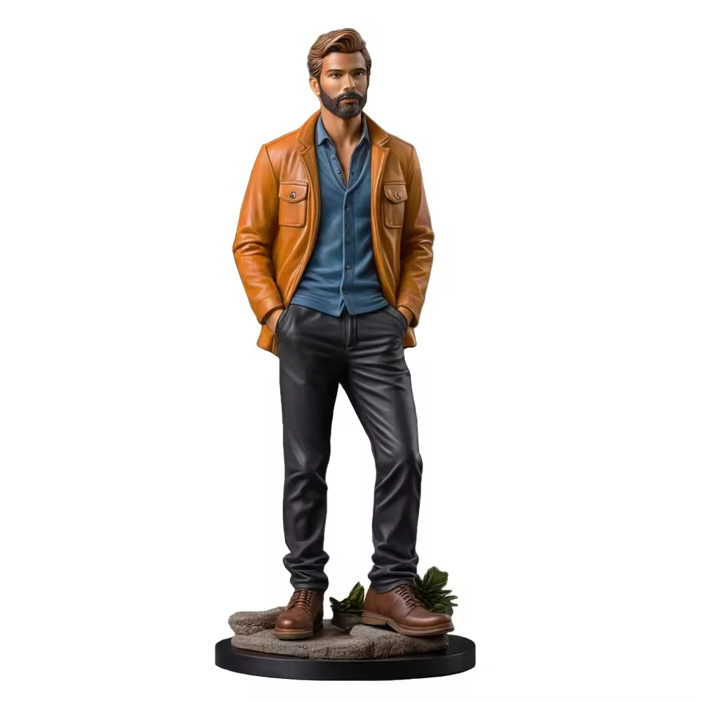 Custom Realistic Modern Statutte Resin 3D Man Figurine Miniature People Figurine Polyresin People Action Figurine for Kids Craft