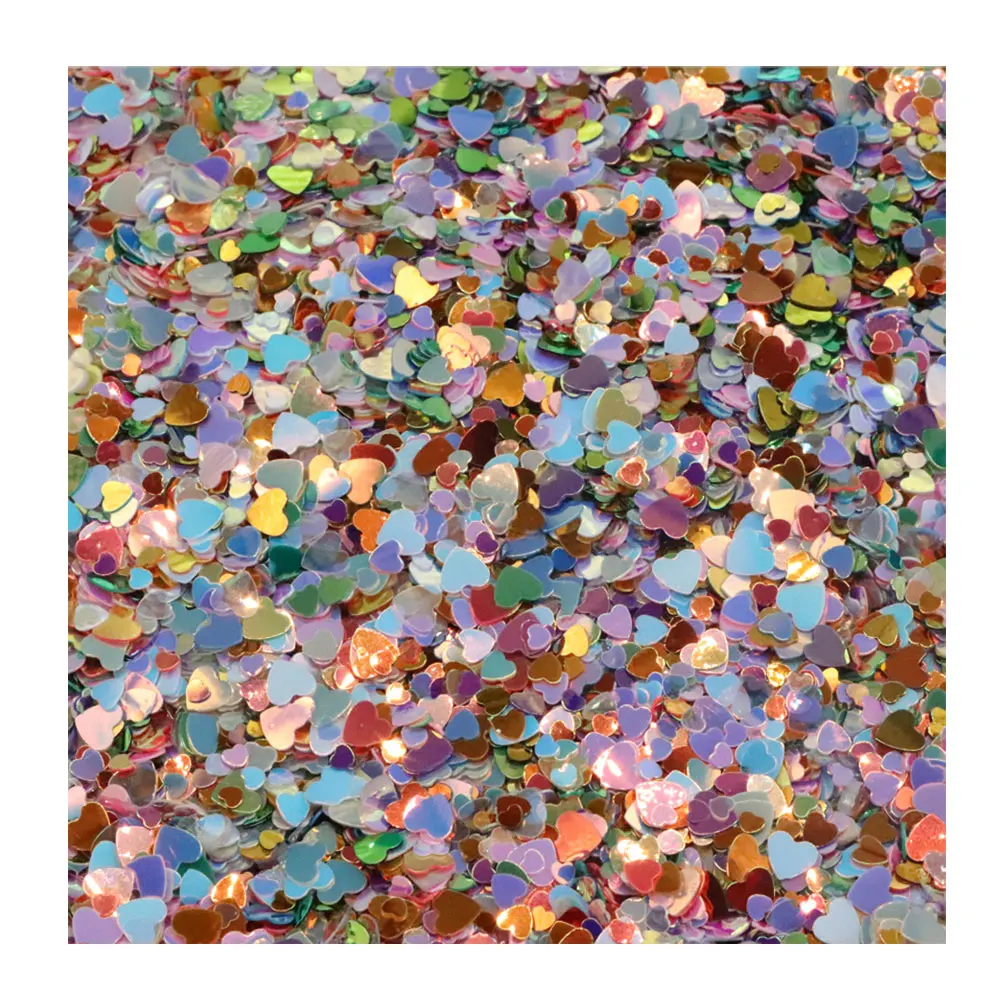 Волшебные Красочные Блестки в форме сердца, блестки с конфетти, украшения для ногтевого дизайна, материал «сделай сам», блестки для дизайна ногтей