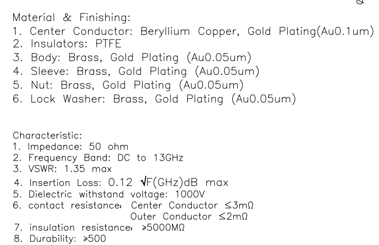 sma female bulkhead crimp for rg316 cable-6