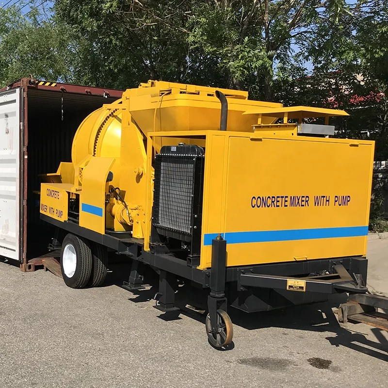 Small Electric Concrete Mixer Pump Mobile Concrete Mixer With Pump
