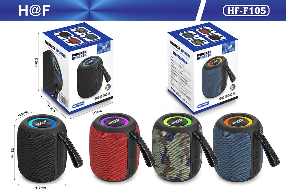 Enceinte Bluetooth Portable 10W - Son Puissant, IPX5 Étanche, 12h Autonomie - Pour Extérieur, Fête, Voyage