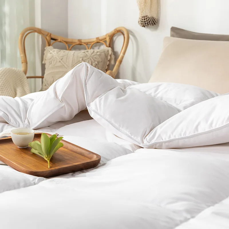 Polyester Microfiber Bedding Comforter Set Winter Duvets White