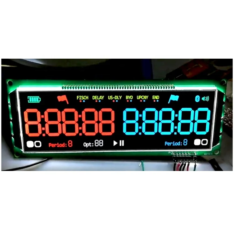 Big Large Factory Supply I2C SPI TN HTN VA Color Digital 7 SEG LCD Seven Segment Display Custom Size LCD Display HT1621 Modules