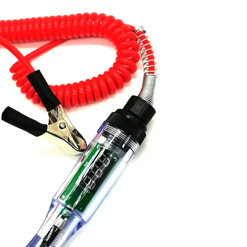 DC 6V - 24V Car Truck Voltage Circuit Tester Digital Display Long Probe Pen Light Bulb Automobile Diagnostic Tools Auto Repair