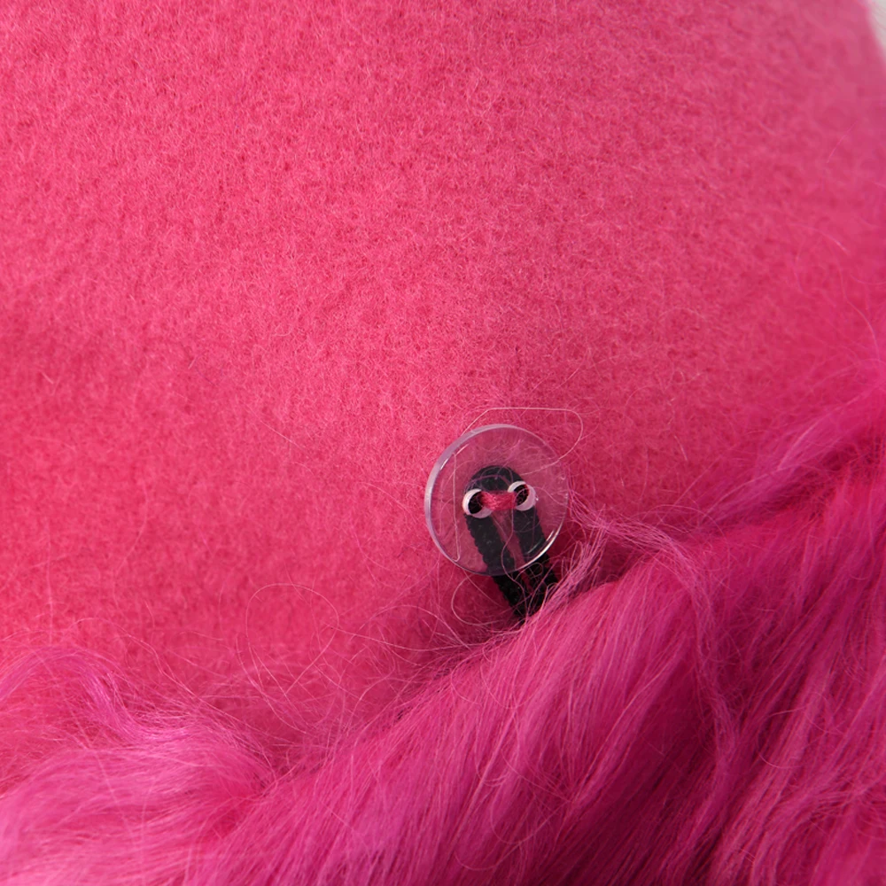 Wholesale Real Fur Collar Cashmere Trench Coats Double Faced Slim