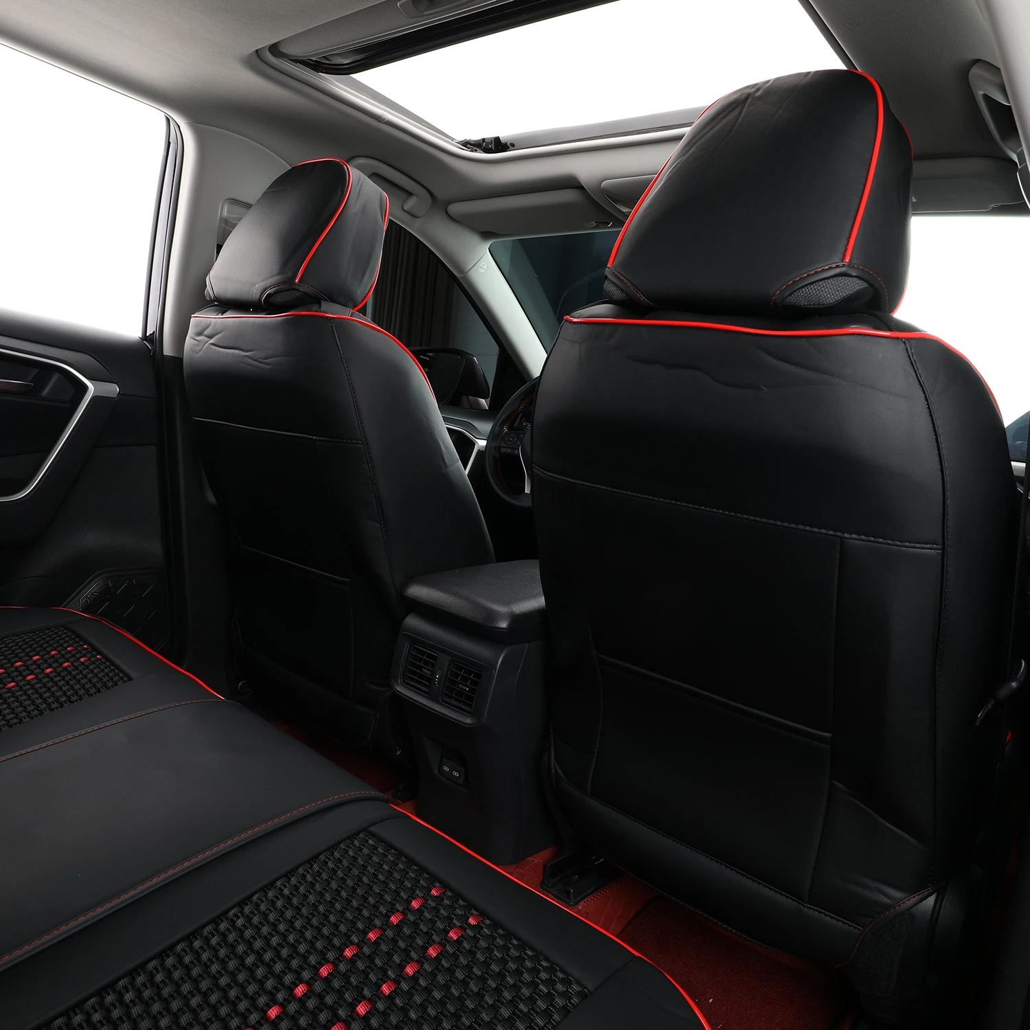 EKR Amazon Popular  Universal Size Seat Cover PU Leather Material Full Set Universal Fit Most Car Seat Cover