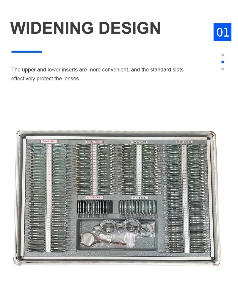 Rightway Brand  Optical Instruments Hot Sale Best Quality 232PCS Metal Trial Frame Set 232JS