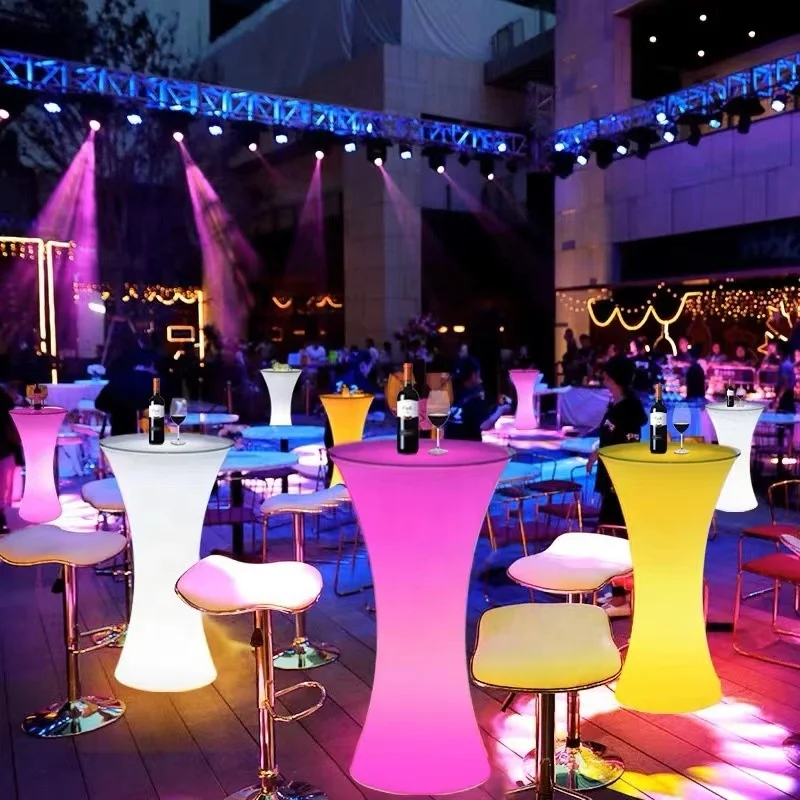 Party Led Table for bar Waterproof Wedding bar Glowing bar Chair Illuminated Led Cocktail Table