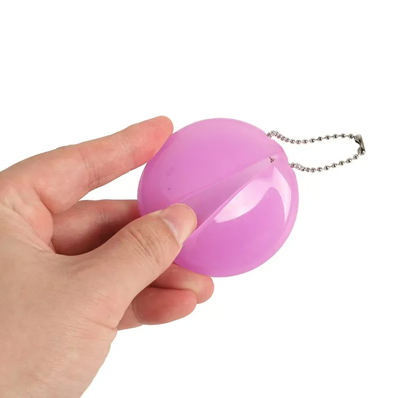 Silicone Round Coin Purse with Cartoon Logo Printing Zipper Key Bag Portable Handheld Small Storage Bag preview 6