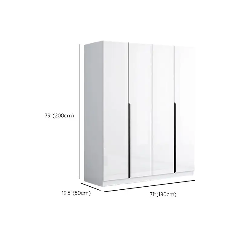 Sliding Door Modern Wardrobe Clothes White Cloth Cabinet Simple Bedroom ...