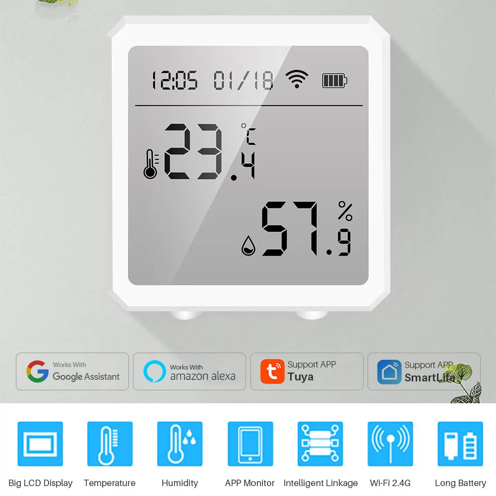 Buy Wholesale China Tuya Smart Home Indoor Digtal Hygrometer