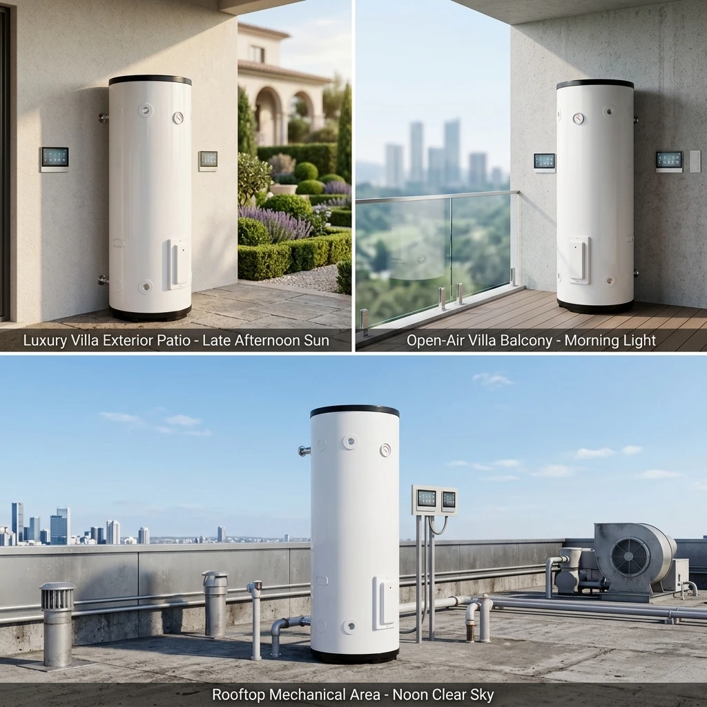Energy Efficiency 120L/160L/210L/320L/500L High-capacity Metal Housing 5000W Electric Water Heater for Outdoor Commercial Usage