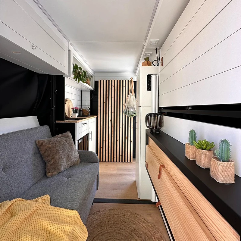 Modules Camper Insert Sliding Unit for Van Interior Kits Sprinter Rv Box Live in Vanity Camping Electric