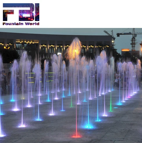 square Design Groups of Deck Floor Water Fountains Dry Deck Jets Fountain Nozzles