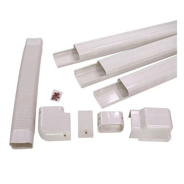 Ductless Mini Split Air Conditioner Decorative PVC Line Set Cover Kit