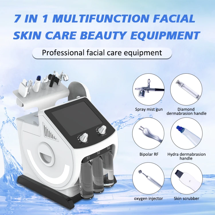 Oxygen Hydrafacial Beauty Machine Exfoliating Blackheads Ultrasonic Skin Scrubber
