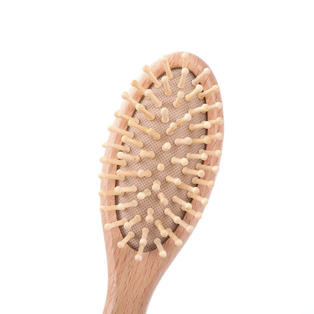 Wholesale Natural Soft Goat Bristle Wooden Cradle Brush Baby Brush And