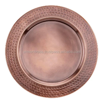 Hammered Copper Charger Plate