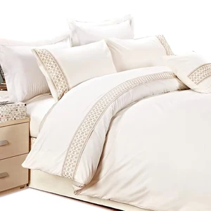 Variety of  Customized Solid Embroidery Duvet Cover Bedding Set Brushed Microfiber