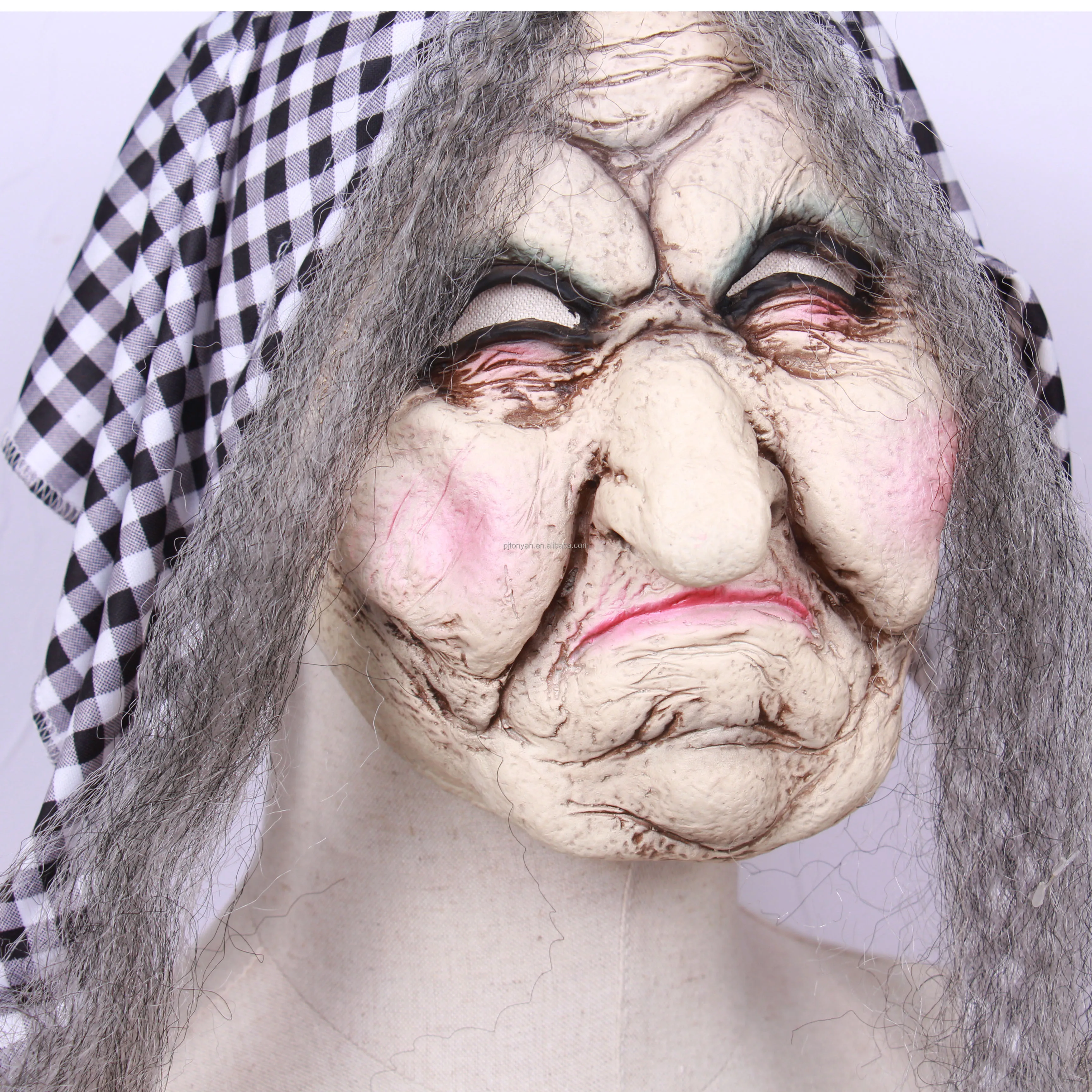 Old Lady Grandmother Party Performance Halloween Funny Latex Mask Headgear  Secret Room Escape Full Face Latex Performance Props - Buy Party  Performance Halloween Mask Long Hair Wearing Headscarf Little Red Riding  Hood