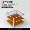 Table basse modulaire A4 Orange coucher de soleil
