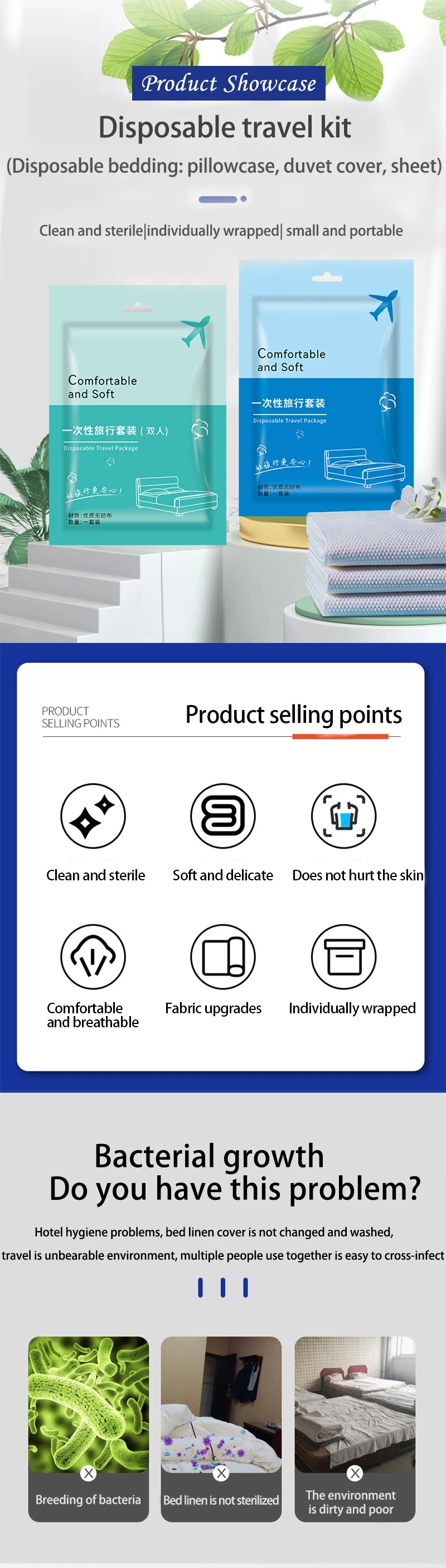 High Quality Hospital Medical Disposable Bed Linen Non Woven Waterproof