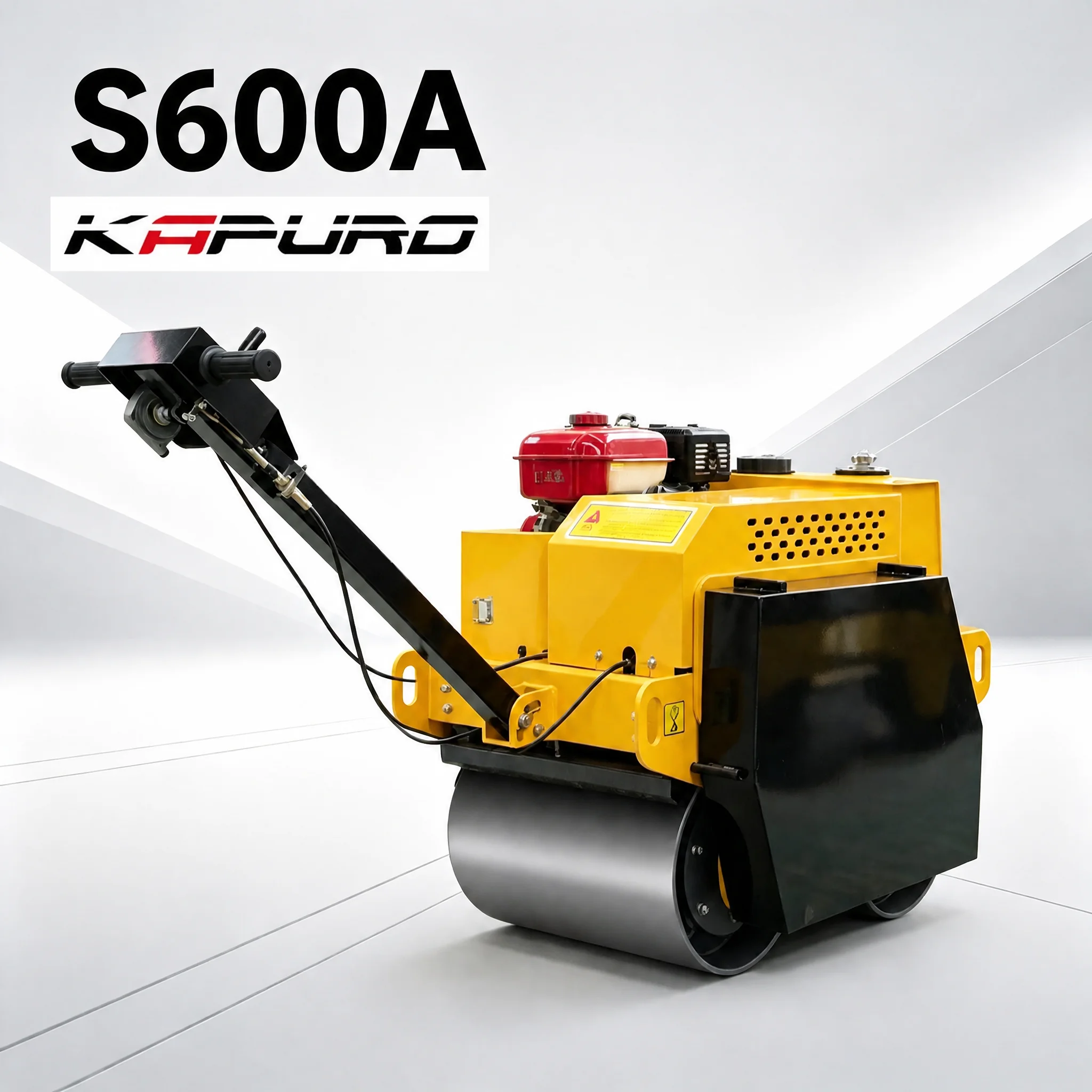 Small Road Roller 600mm Width 30kN Exciting Force 75Hz Vibratory Compactor 530kg Honda Engine for Trench