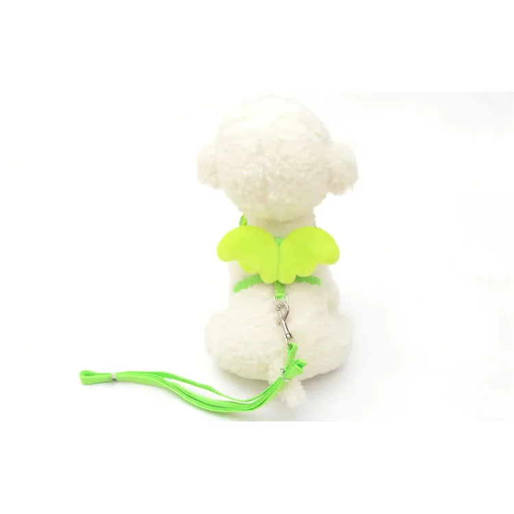 New Hot Sale Angel Wings Pet Chest Strap Dog Leash Rope Vest Cat Leash Rope Set