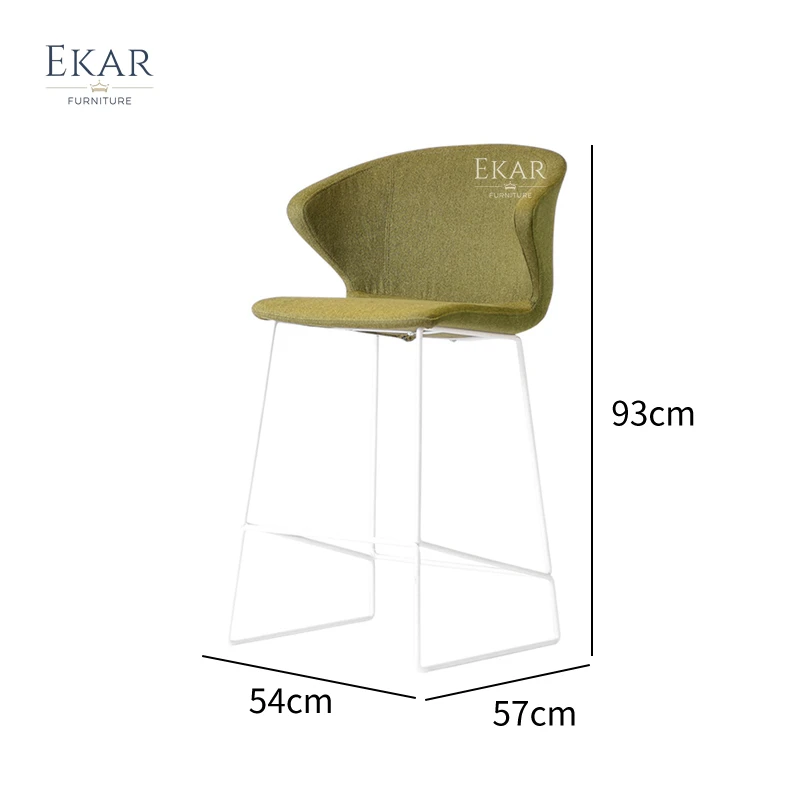 New Design Indoor Furniture Modern Cheap Acrylic Leg Fabric Bar Stool Chairs factory