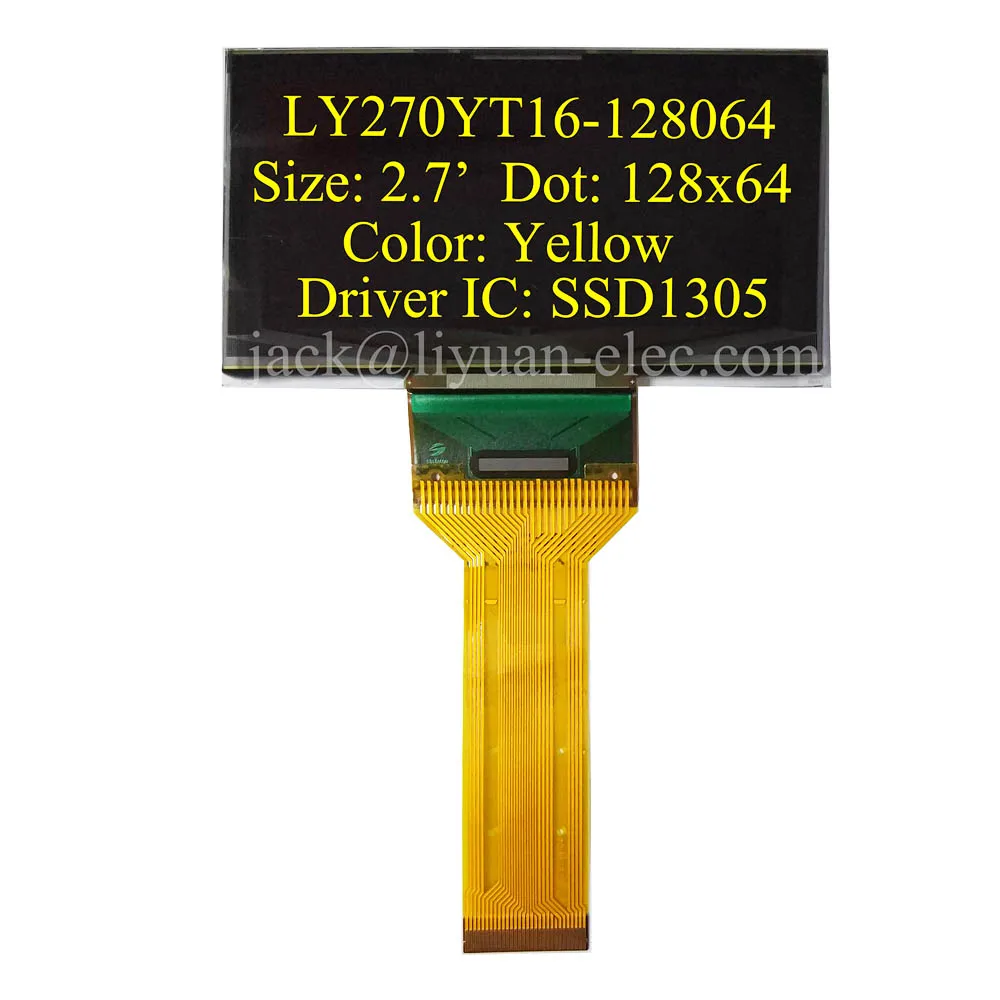 2 7 Dyujmov 128x64 Zheltyj Ssd1305t7 0 5 Mm Shag Ut 0225 P04 Wp15110009 02 Pg 2864asyd P1222026 19 A07 Zhk Oled Ekrana Svetodiodnogo Tablo Buy Ug 2864agydt26 2864agyd Ug 2864asydt16 Product On Alibaba Com