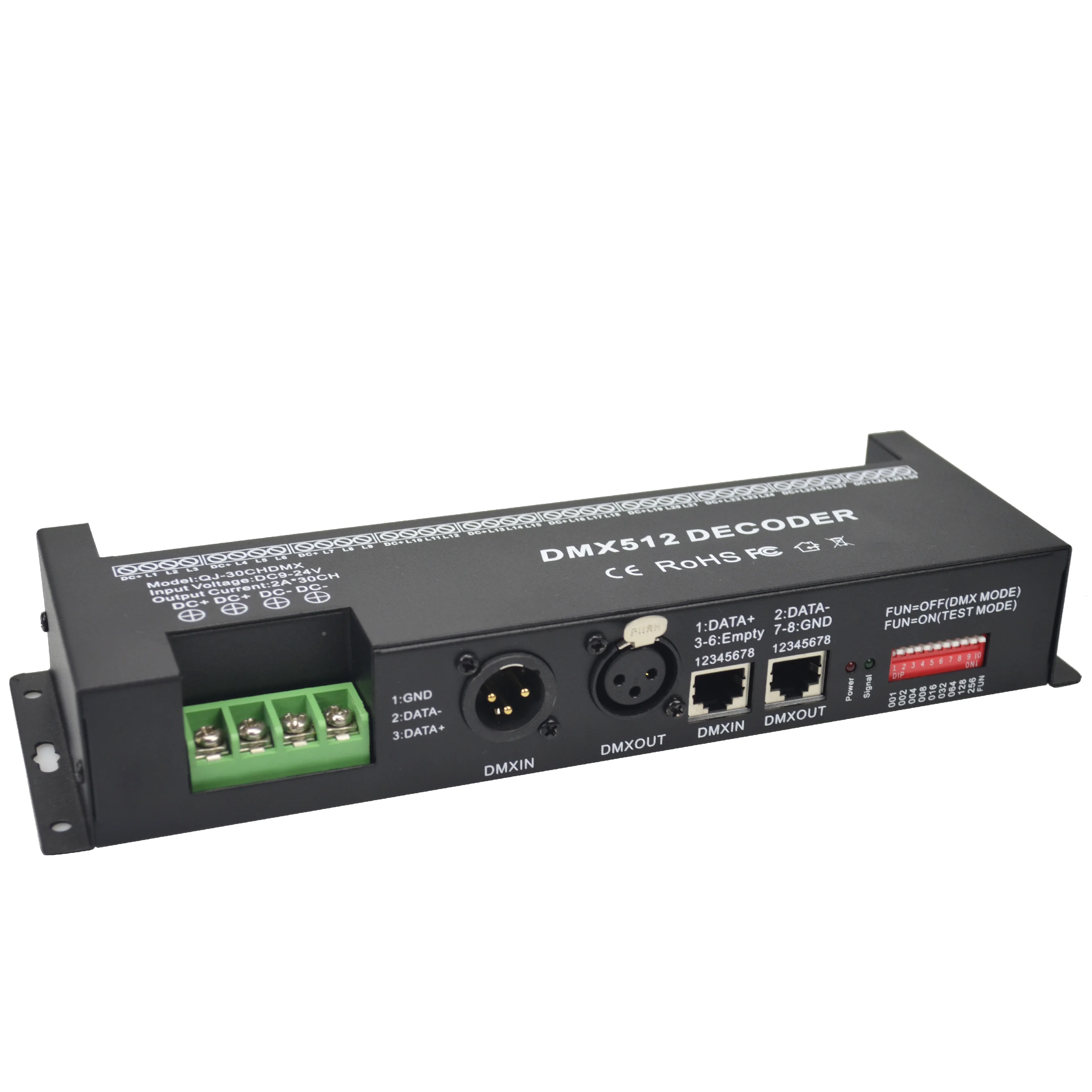 30-канальный 1440 Вт DMX512 светодиодный декодер с постоянным управлением одиночными или цветными лампами для сцены RGB