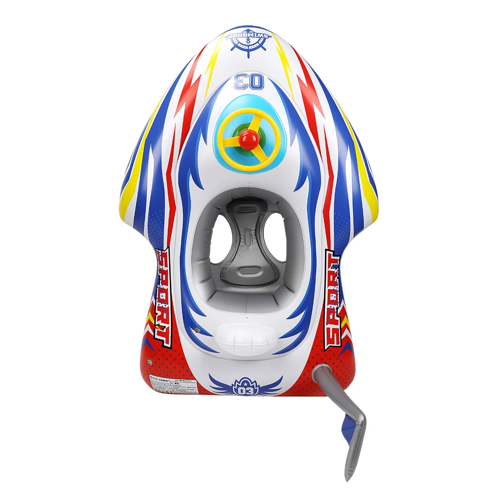 Swimbobo New Design Kids Inflatable Motorcycle Swimming Seat Floating Children Water Toy Steering Child Float Swim Pool Ring