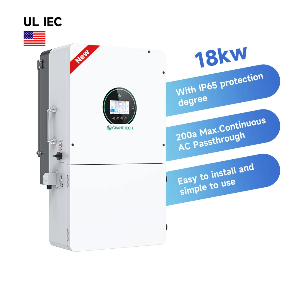 نظام عاكس طاقة شمسية منخفض التردد بسعة 15 كيلوواط و16 كيلوواط و18 كيلوواط و4 كيلوواط، عاكس شمسي هجين أحادي/منفصل الطور مع وظيفتي تتبع نقطة القدرة القصوى (MPPT) مدمجتين، سعة 18000 واط وفولتية 48 فولت