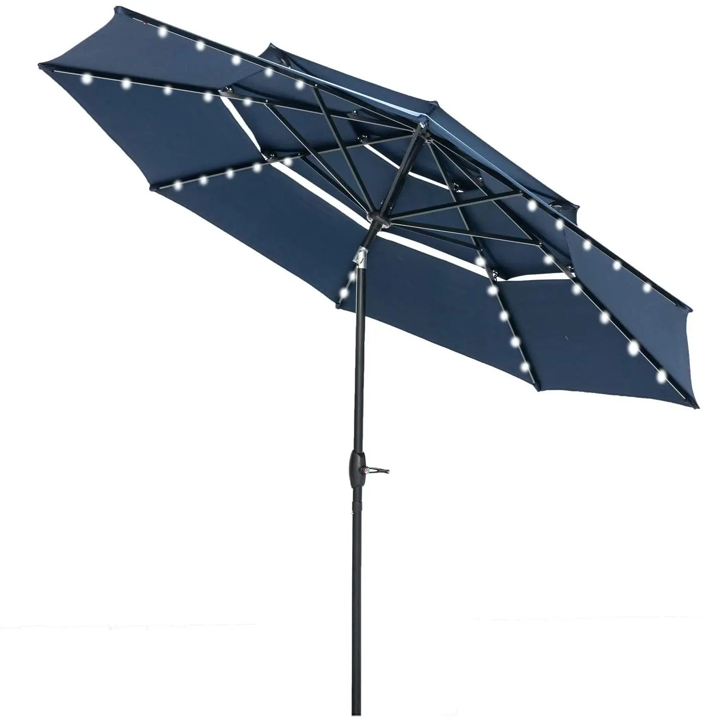 blue solar umbrella