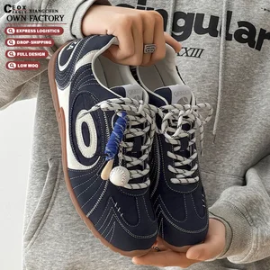 Unisex Walking Shoes Vintage Retro Casual Sneakers with Decorative Pendant (Dog/Baseball Charm) Trendy Streetwear Daily Footwear