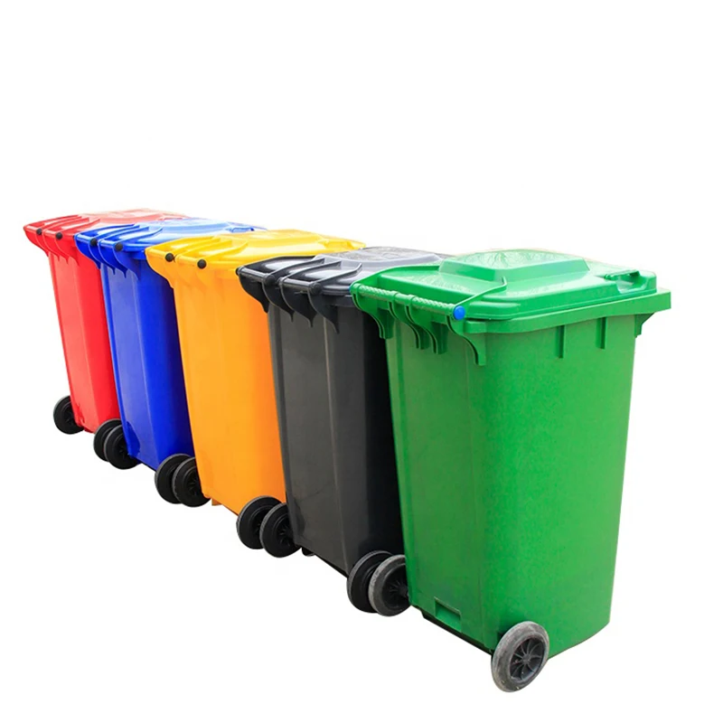 1100L/660L/360L/240L/120L Plastic Wheelie Bins Dustbin Wheels China Factory Suppliers Waste Bins