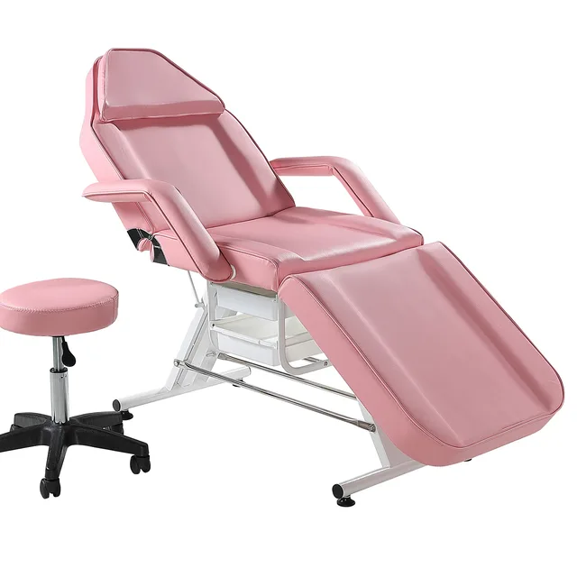 Pink Massage Table SPA bed facial synthetic leather treatment bed Beauty health chair medical bed