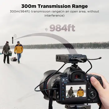 BOYA BY-WM8 PRO-K1 UHF Wireless Lavalier Microphone for Cameras Smartphone 48-Channel 984ft Mic for Interview HOT detail image