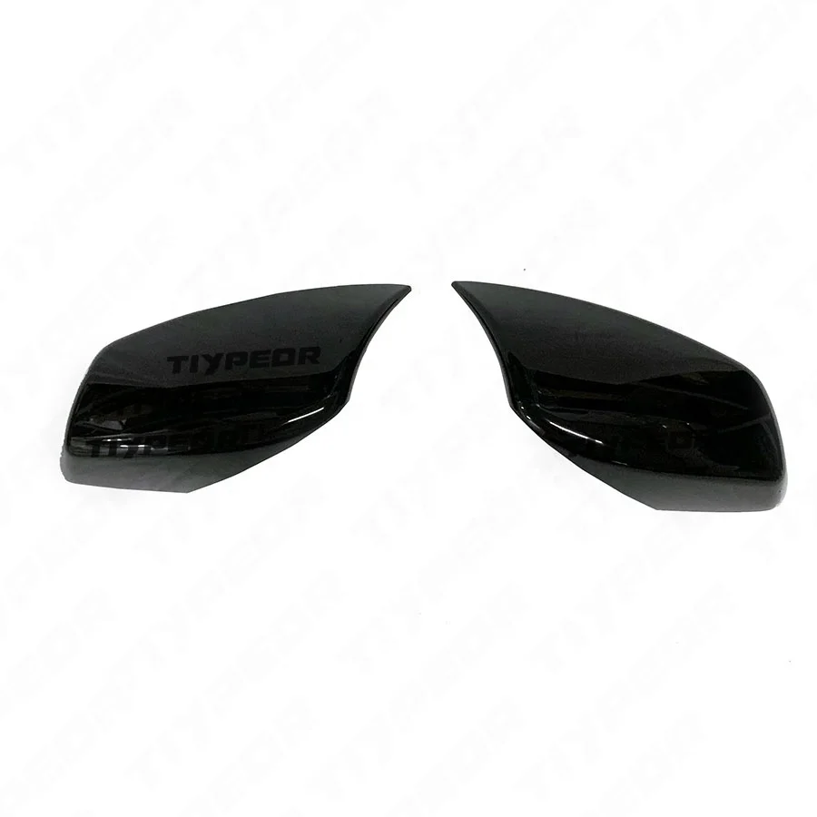For BMW E60 2003 - 2007 Glossy Black Ox Horn Side Rear View Mirror Cover Trim