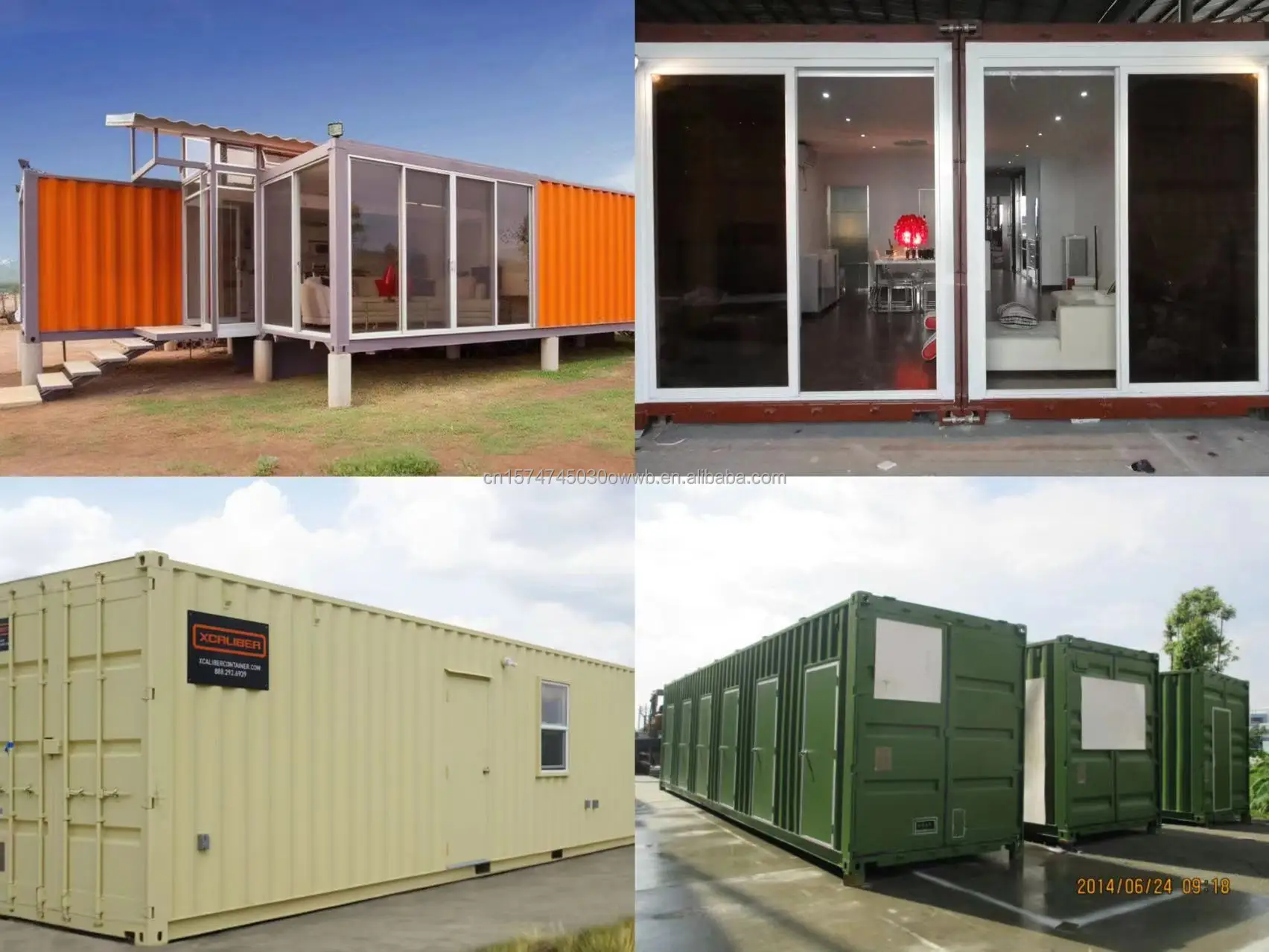 40FT Prefab Shipping Container House Industrial Design Style with ...