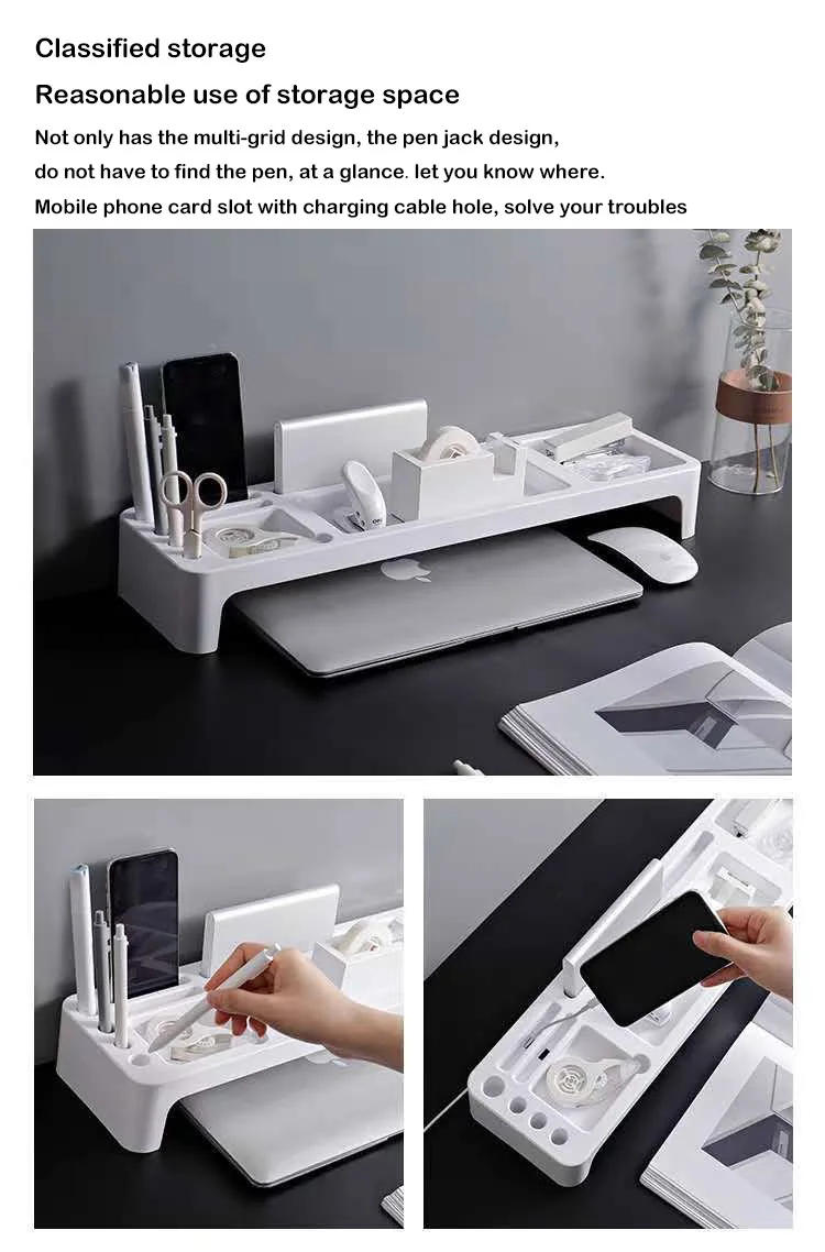 Office Desk Stationary Holders Memo Tray Table Shelf Keyboard Rack