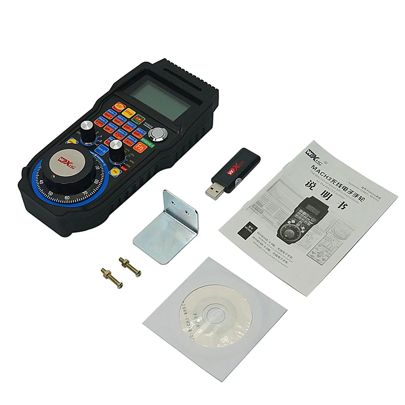 CNC 4 Axis Wireless Mach3 MPG Pendant Handwheel Controller for CNC Machine Lathe