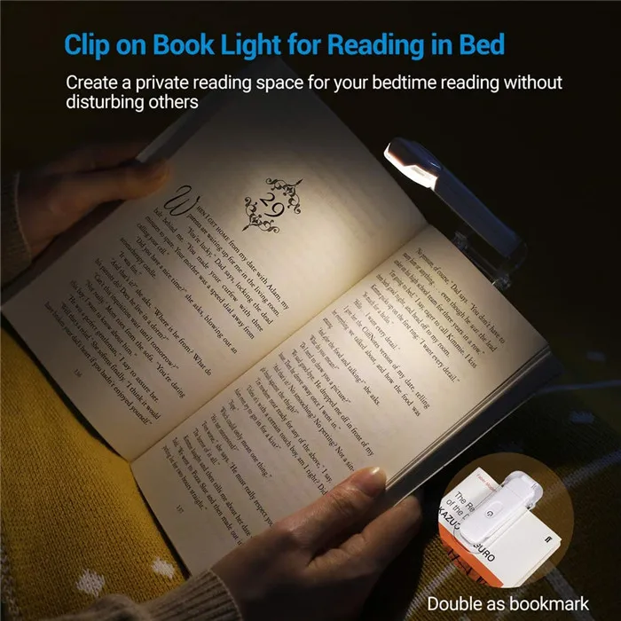 Новейшая Складная мини-светодиодная лампа для чтения книг, USB-зарядка, зажим на закладке, детская лампа для чтения книг